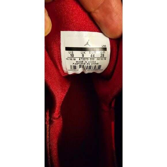 Jordan Athletic Shoes in Cream and Brown with Red Accents - Picture 9 of 9